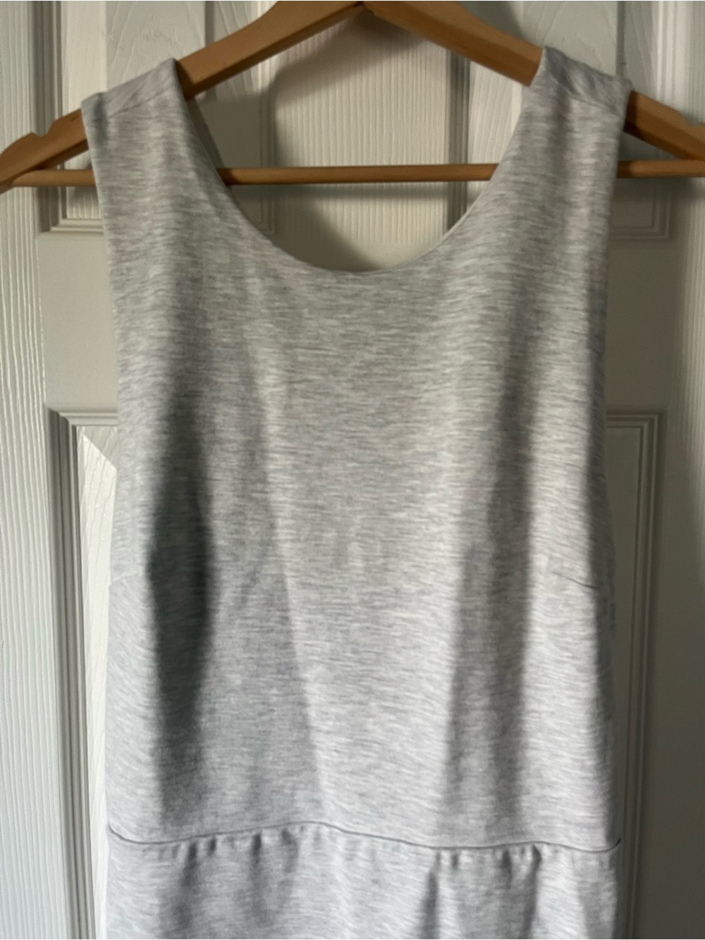 Banana Republic Light Heather Gray Crossback midi tank dress